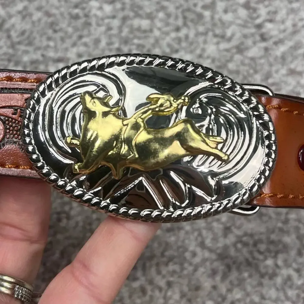 Nocona Belt Co. Cowboy Rodeo youth belt Genuine Leather
